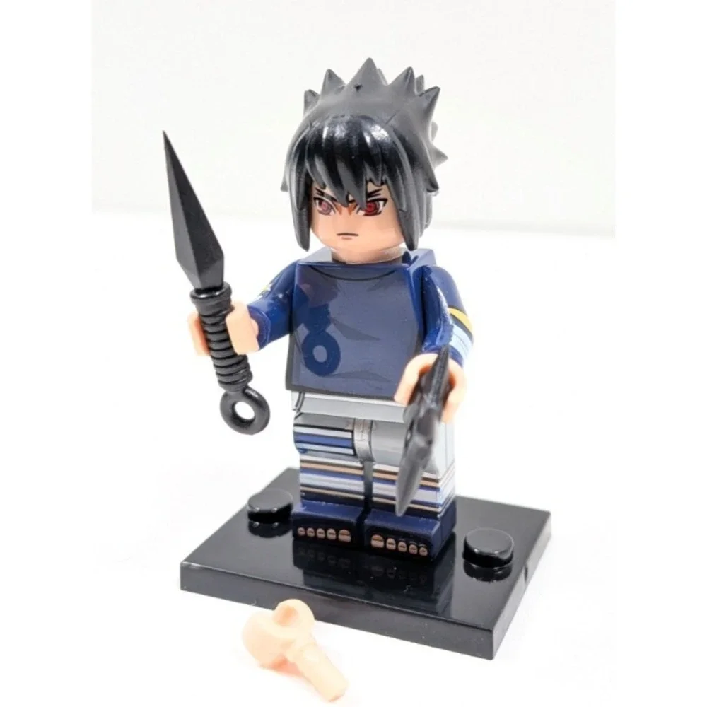 2 inch Custom, Sasuke Uchiha Miniature Figure with Base, New/Mint